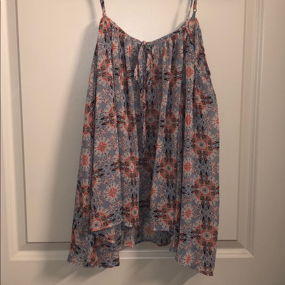 Off-the-shoulder floral blouse